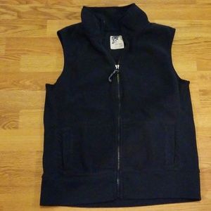 Navy blue fleece vest